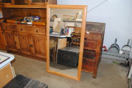 A modern wall mirror