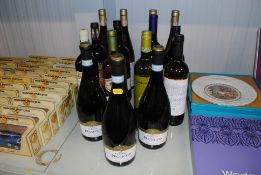 A collection of various table wine