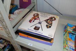 A collection of LP records
