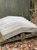 14 x Fiber cement roof ridges, new 2023