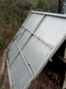 IAE galvanised sheeted gate 6ft high x 6ft 11inches long. Stored near Badingham, Woodbridge.