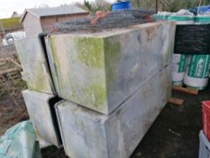 4 x Cattle water tanks 6 x 2 x 2ft. Stored near Badingham, Woodbridge.