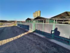 3 No. 5.1m sheeted steel gates and posts 1.