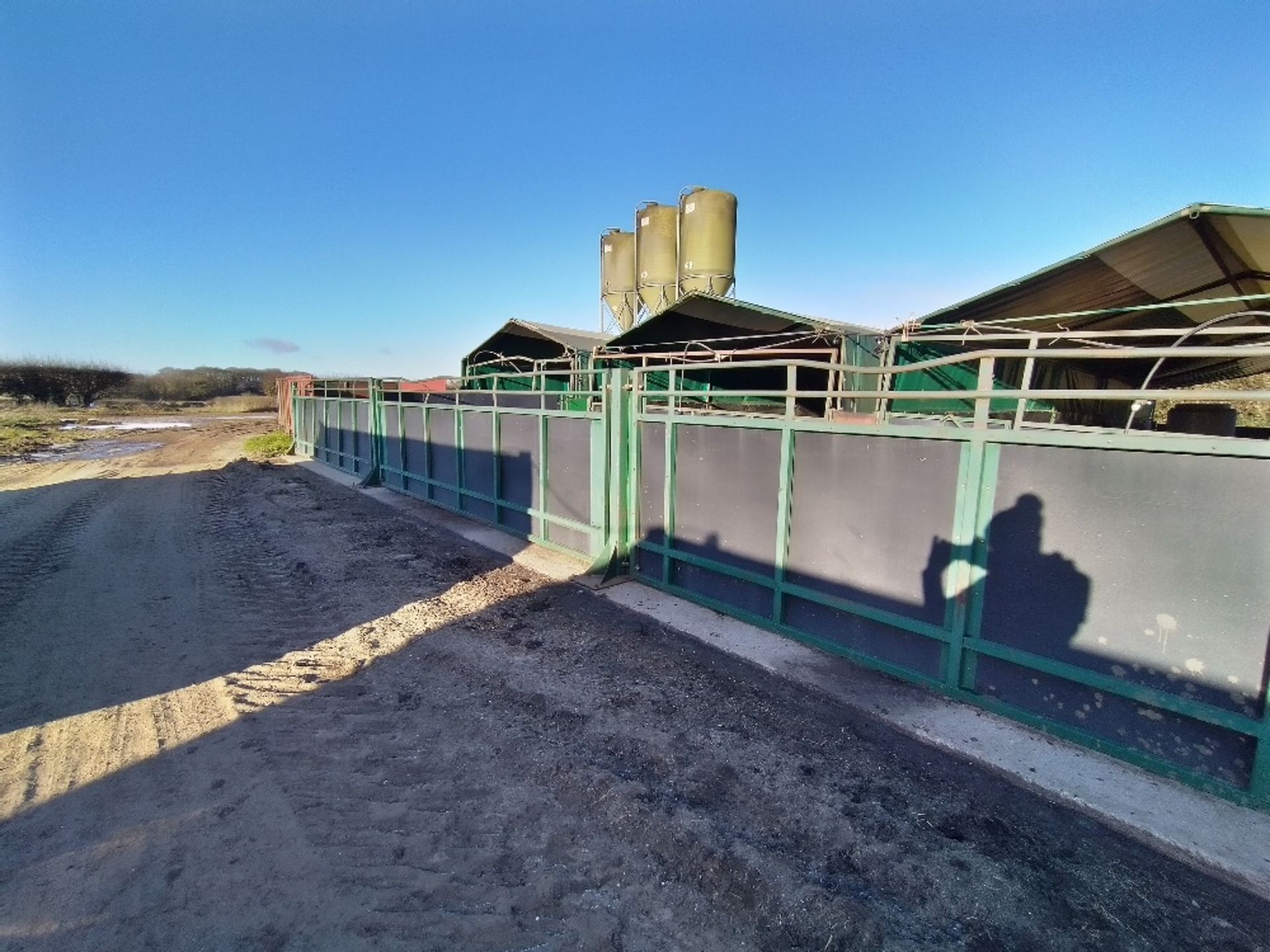 3 No. 5.1m sheeted steel gates and posts 1.
