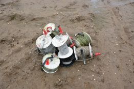 Rolls of electric fence wire as lotted