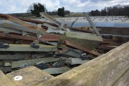 Qty Galvanised 4` corner posts as lotted