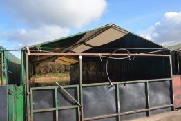 Pig tent 40` x 16` overall comprising 5 bays constructed of 8` sections comes with drinkers (Buyer