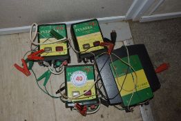 3 x Pulsara PC850 energisers and 1 x PC1300