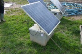 Solar Energisers - comprises heavy duty galvanised case c/w solar panel,