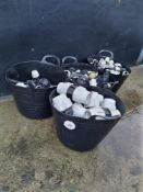 4 x Bucket plastic pipe fittings
