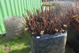 Qty 4' Steel fence posts as lotted with insulators