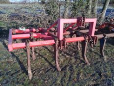 12 leg Chisel Plough 3.6m c/w depth whee