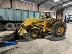 1965 Massey Ferguson 203 Industrial tractor, reg NPW 229P c/w front end loader, muck fork,