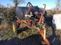 Farm made bowser with plastic tank and P