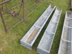 Pair of Galvanised Sheep Troughs