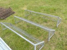 3 x Galvanised Hay Racks