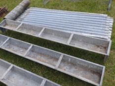 Pair of Galvanised Sheep Troughs