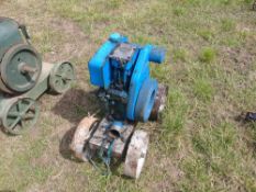 Vintage Lister Engine on Frame & Wheels