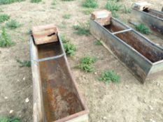 Galvanised 6' cattle troughs (x3)
