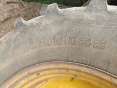 2019 John Deere 6120M four wheel drive tractor, c/w 623R front end loader and pallet tines,