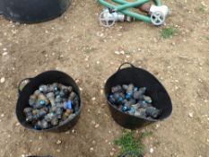 Buckets of water pipe fittings (x2)