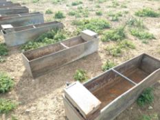 Galvanised 6' cattle troughs (x3)
