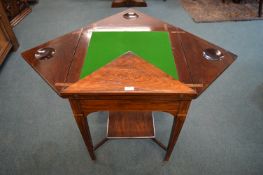 Inlaid Georgian Card Table with Walnut Veneer