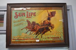 Sunlife Framed Insurance Advertising Poster