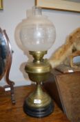 Victorian Brass Oil Lamp