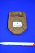Carved Oak Mouseman Ashtray