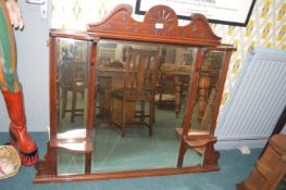 Mahogany Framed Overmantel Mirror