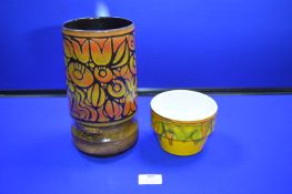 Poole Aegean Pattern Vase No.84 and Bowl No.72