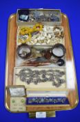 Tray Lot of Vintage Costume Jewellery Including Bracelets, Hair Slides, etc.