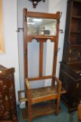 Edwardian Oak Hall Stand