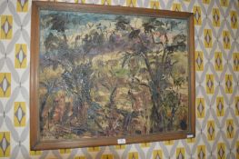 Oil on Board Abstract by Nick Heiderich