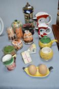 Retro Pottery etc. plus a Bryant & Mayes Match Striker