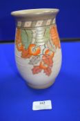 Charlotte Rhead Crown Ducal Golden Leaves Pattern Vase (unsigned)