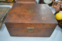 Small Victorian Walnut and Mahogany Writing Slope