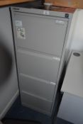*Bisley Four Drawer Foolscap Filing Cabinet in Grey