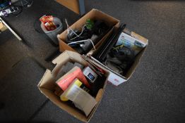 *Three Boxes of Assorted Computer Cables, IT Equipment, etc.