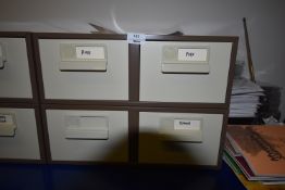 *Four Coffee & Cream Kardex Cabinets