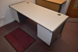 *Double Pedestal Desk in Two Tone Grey