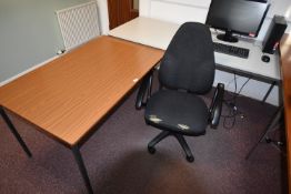 *Two Office Tables and a Gas-Lift Office Chair