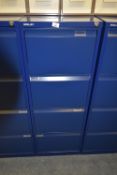 *Bisley Four Drawer Foolscap Filing Cabinet in Blue