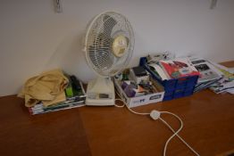 *Desk Fan, Assorted Office Sundries, etc.