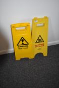 *Two Wet Floor Signs