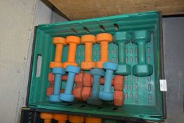 Set of Fourteen Lightweight Dumbbells - Tray/Basket Not included