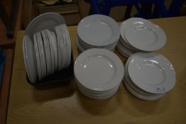 Quantity of Plain White Plates Including Dudsons, Athena, etc.