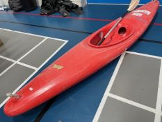 2.6m Red Kayak with Paddles