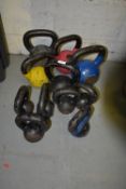 Eleven Assorted Kettlebells